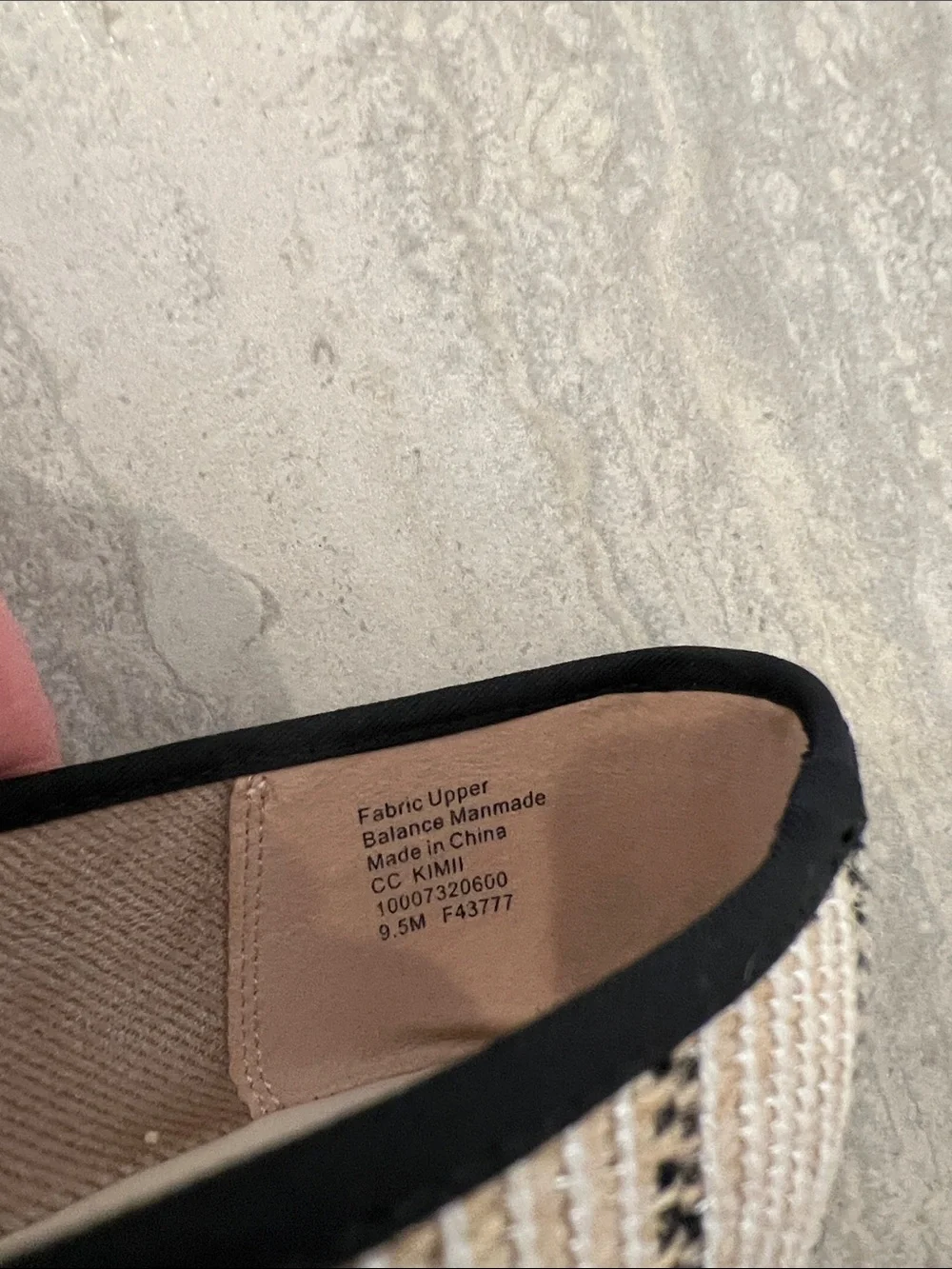 Charter Club Striped Beige and Black Ribbon Loafers